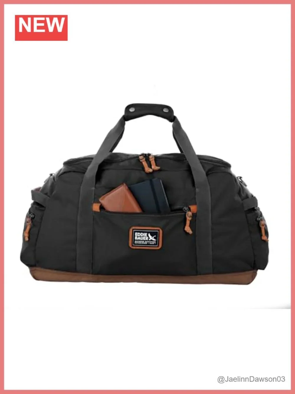 Retro Vintage Style Travel Duffel Bag, Lightweight, Durable Polyester/Nylon, 45L